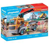 Playmobil 71750 Action Heroes: Truck with crane 55 pcs Toy Building Kit