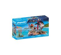 PLAYMOBIL 71794 Pirate with floating raft, cannons, and treasure, The Pirates, 41 pieces, Suitable for ages 4 and up