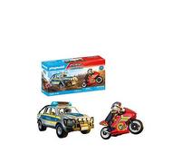 Playmobil | Action Heroes | Chase with Police Pick-Up | Police toy with light & sound effects | Action-packed adventure toy | For children aged 4 and over | 71875