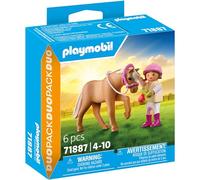 Playmobil 71887 DuoPack Horse Care Set, 6 Pieces, Ages 4-10, with Rider Figure and Pony
