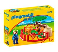 Playmobil 9378 1.2.3 Lion Enclosure with Cave, Fun Imaginative Role-Play, PlaySets Suitable for Children Ages 4+