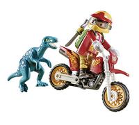 PlayMOBIL 9431 Motorcross with Raptor, Fun Imaginative Role-Play, PlaySets Suitable for Children Ages 4+