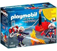 Playmobil 9468 City Action Firefighters with Water Pump, Fun Imaginative Role-P