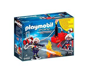 Playmobil 9468 City Action Firefighters with Water Pump, Fun Imaginative Role-Play, PlaySets Suitable for Children Ages 4+