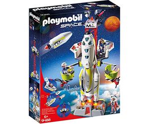 Playmobil 9488 Space Mars Mission Rocket with Launch Site with Lights and Sound, experience for little space explorers, educational toy, fun imaginative role play, play set for children ages 6+