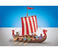Playmobil - 9891 - History - Drakkar and 3 Vikings - in Plastic Packaging, No Cardboard Box, Blue