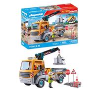 Playmobil | Action Heroes | Construction Lorry with Crane | Construction Toy for Kids | Construction Playset | Toys for Children Aged 4+ | 71750
