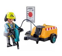 Playmobil Action Heroes Set 71752 Construction Worker with Compressor NEW NO BOX
