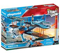 Playmobil Air Stunt Show 70831 Phoenix Biplane, Toy Plane with Engine Sound Effects, Aeroplane Toy for 5+ Year OIds