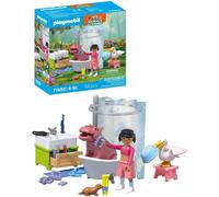 Playmobil Animals & Friends Bathing Fun Hippo Shower Bath Playset 71950 34pc Set