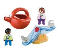 PLAYMOBIL 1.2.3 AQUA 70269 Water Seesaw with Watering Can, for Children Ages 2+