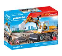 Playmobil | Action Heroes | Big Digger | Construction Toy for Kids | Digger Playset | Toy for Children Aged 4 and Over | 71749