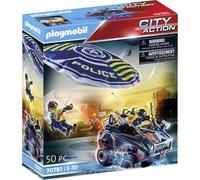 Playmobil City Action 70781 Police Parachute with Amphibious Vehicle, Floatable, Toy for Children Ages 5+