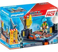 Playmobil City Action 70816 Starter Pack - Construction Site, Toys for Childr