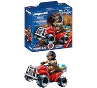 Playmobil City Action 71090 Fire Rescue Quad with Pullback Motor, Toy for Children Ages 4+, Multicoloured, One Size