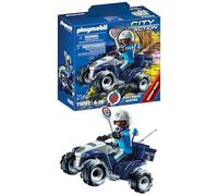 PLAYMOBIL City Action 71092 Police Quad with Pullback Motor, Toy for Children Ages 4+