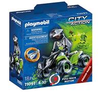 PLAYMOBIL City Action 71093 Racing Quad with Pullback Motor, Toy for Children Ages 4+