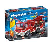 PlayMOBIL 9464 City Action Fire Engine with Working Water Cannon, fire fighter and helicopter Toy, Fun Imaginative Role-Play, Playset Suitable for Children Ages 4+, Vanaf 5 Jaar
