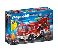 PlayMOBIL 9464 City Action Fire Engine with Working Water Cannon, fire fighter and helicopter Toy, Fun Imaginative Role-Play, Playset Suitable for Children Ages 4+, Vanaf 5 Jaar