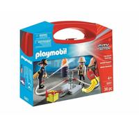 Playmobil 5651 City Action Collectable Large Fire Rescue Carry Case with Functional Water Pump, For Children Ages 4+, Fun Imaginative Role-Play, PlaySets Suitable for Children Ages 4+