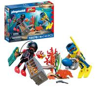 Playmobil City Action Police Diver with Treasure, 2 Figures plus Underwater Scooter and Sea Creatures, Encourages Creativity, Children's Toy for Ages 4 and Up, 72078