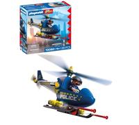 Playmobil City Action Police Helicopter, With police officer, rotating rotors and shooting function, Endless fun, Children's toy for ages 4 and up, 72080