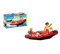 Playmobil | City Action | Rescue Boat | Inflatable Boat with Outboard Motor, Life Ring & Water Rescue Team | For Children Aged 4+ | 72280