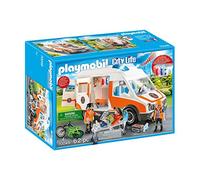 PLAYMOBIL City Life 70049 Ambulance with Flashing Lights, For Children Ages 4+