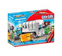 Playmobil City Life 70885 Recycling Truck with Flashing Light, RC-Compatible, Toys for Children Ages 4+