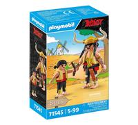 Playmobil 71545 Asterix: Huevos y Bacon and Pepe, brave duo from the Asterix universe, including sword and slingshot, imaginative play sets suitable for children ages 5+
