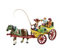 PlayMOBIL Country 6932 Horse Drawn Wagon with Children and Driver, for Ages 5+