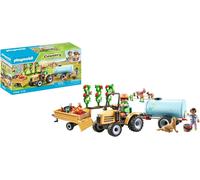 Playmobil 71442 Country: Tractor with Trailer and Water Tank, fresh harvest on the farm, learning about the environment, fun imaginative role-play, sustainable play sets suitable for children ages 4+
