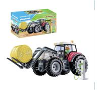 Playmobil 71305 Country Large Electric Tractor, An electric-powered tractor with an openable roof and E-charging station, fun imaginative role play, playsets suitable for children ages 4+