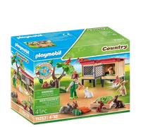 Playmobil 71252 Country Rabbit hutch, Animals for the organic farm, Sustainable toys for children ages 4+