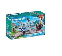 PlayMOBIL Dinos 9433 Enemy Airboat with Raptors, floatable, For Children Ages 4+