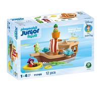 Playmobil JUNIOR & Disney | Peter Pan's Pirate Ship | Sustainable toy from 1 year | Gift for toddlers | Promotes motor skills & role play | Pirate ship with figures & accessories | 71769