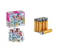 Playmobil Dollhouse, working doorbell, 4+ years, 70205, & Amazon Basics AAA Alkaline 12 pack, 10yr shelf