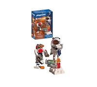 Playmobil | Space | ESA: Astronaut with Robot | With Mars Crawler, Analysis Station & 3 Rock Samples | Space Exploration in the Playroom Playset | For Children Aged 4+ | 72014