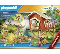 PLAYMOBIL Family Fun 71001 Adventure Treehouse with Slide, LED Campfire Toy
