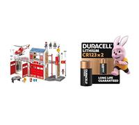 Playmobil Fire Station, sound effects, 4+ years, 9462, & Duracell CR123 Lithium 2 pack