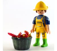 Playmobil Fisherwoman with Basket Lobster Crabs Sea Mystery Series 10 6841 NEW