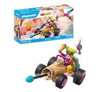 Playmobil | Fun Stars | Racing ice cream cone | Toy from 4 years | Gift for children | Toy car | With pull-back motor & shooting function | 71717
