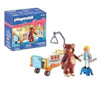 Playmobil Get Well Soon - Patient Figure with Crutches & Care Accessories, Imaginative Role-Play Toy for Kids Ages 4+