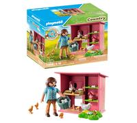 Playmobil Hen House - Eco-Friendly Farm Playset with Nesting Options
