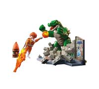 Playmobil Hero Battles Against The Giant Lizard Construction Game