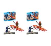 Playmobil - Heroes - Hero Drone vs Evil Ninja - Toy for ages 5+ - Gift for children - With drone and play figures for adventurous role play - 71833 (Pack of 2)