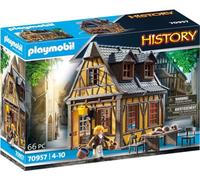 PLAYMOBIL History 70957, Medieval House, 66 Pieces, from 4 Years, with Toy Figure and Furnishings: Chairs, Table, Chest of Drawers, Bed and Much More, Construction Toy, Construction Toy