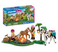 Playmobil | I Love Horses | Horseback Excursion with Campfire | Riding set with mother, daughter, horse, pony and electronic campfire | For children aged 4 and up | 72132