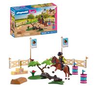 Playmobil | I Love Horses | Show Jumping Course | Obstacle course with natural obstacles, winners’ podium and horse accessories | For children aged 4 and up | 72130