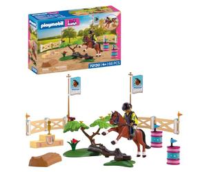 Playmobil | I Love Horses | Show Jumping Course | Obstacle course with natural obstacles, winners’ podium and horse accessories | For children aged 4 and up | 72130